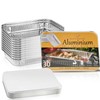 30Pcs Large Aluminium Foil Trays with Lids 31x20cm - BPA