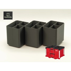 For Milwaukee (3-Pack) Bins for Milwaukee PACKOUT 2-Drawer Toolbox Organizer Trays