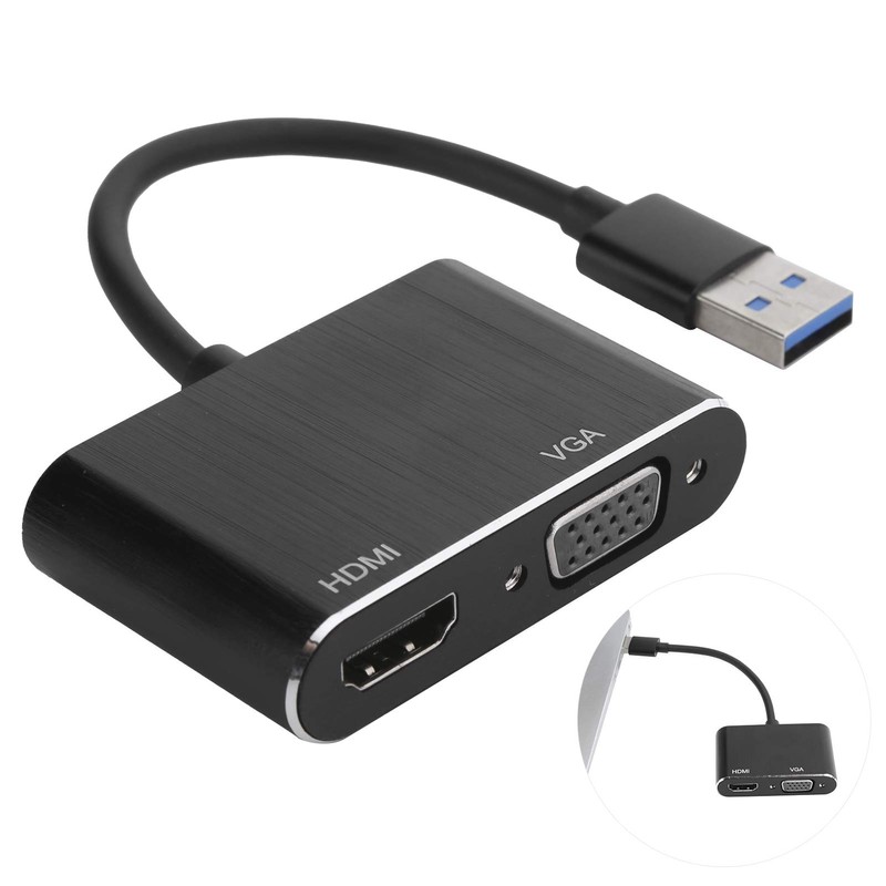 Tangxi Adaptador USB 3.0 a VGA, Convertidor de Energía para