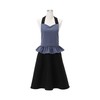Francfranc Peplum Full Apron, New Life, Gift, blue / black