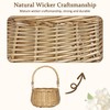 YINGXUN Wicker Picnic Basket with Foldable Metal Core Handle -