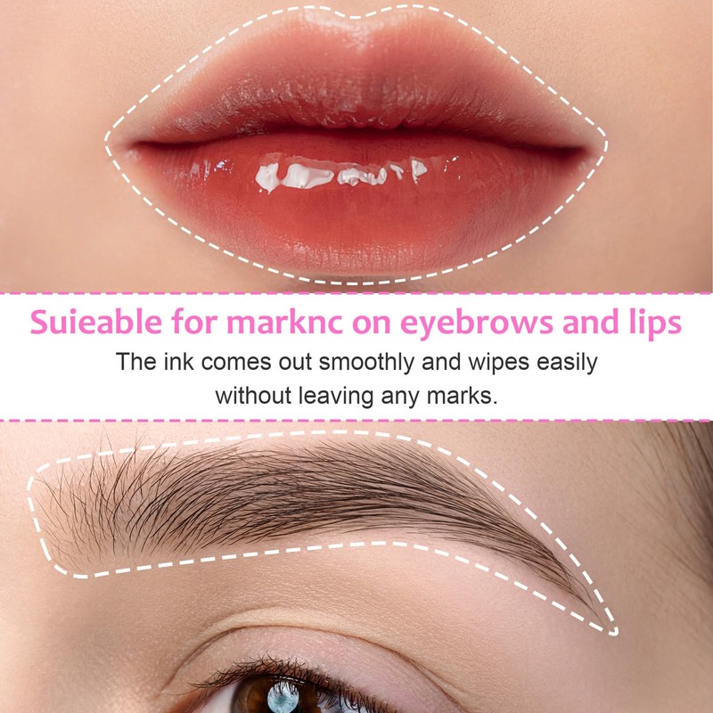 Mabor Brow Mapping Pen, 4Pcs Eyebrow Microblading Marker Pens with