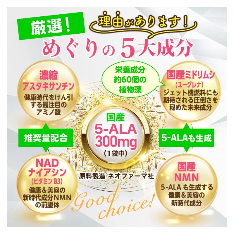 5-ALA(アミノレブリン酸リン酸塩) ネオファーマジャパン国産原料《モンドセレクション受賞》 濃縮アスタキサンチン ユーグレナ（ミドリムシ）ナイアシン《富山の薬屋サプリメント 世界安全基準をクリア！医薬品工場指定製造》PROTEX