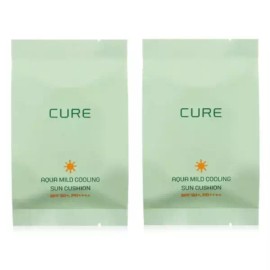 Kim Jeong-mun Aloe 김정문알로에 큐어 아쿠아 마일드 선쿠션 리필 2개 Kim Jung Moon Aloe Cure Aqua Mild Sun Cushion Refill (2 pcs)