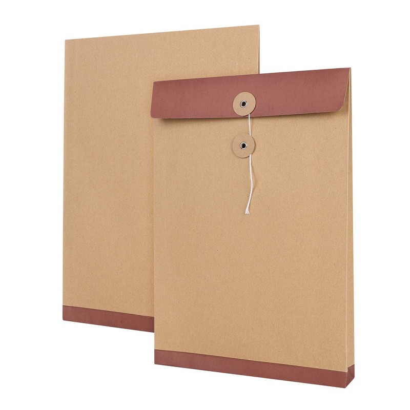 10Pcs A4 Large Kraft File Folder Foolscap Brown Gussetted Envelope