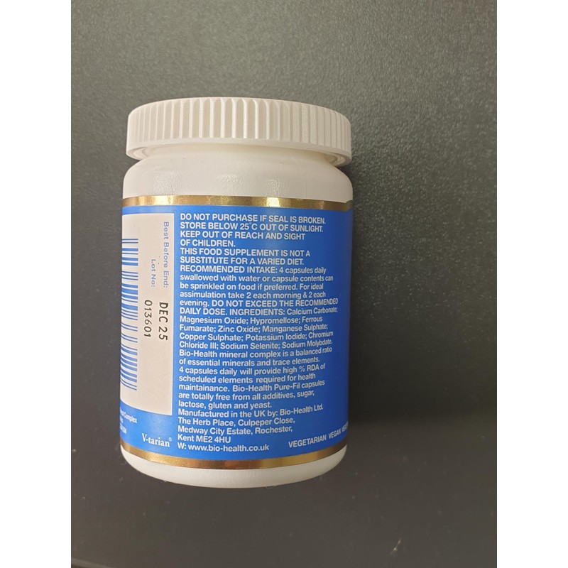 Bio-Health Extra Mineral Complex Food Supplement for General Health, Multi