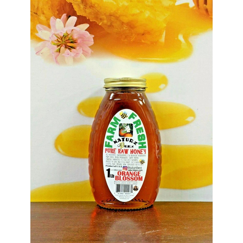 Naturz Beez RAW HONEY ORANGE BLOSSOM 2 Pack 1LB Each