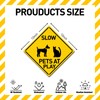 BTHUKO "Slow - Pets At Play" Sign | 12" x