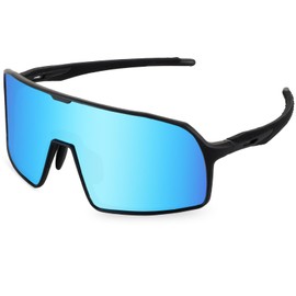 Ukoly Baseball/Running Sunglasses Cycling Glasses For Men Women,Sport Sunglasses HD Lens UV400 Protection TR90 Frame 650 (HD Blue)