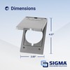Sigma Electric, Gray Sigma Engineered Solutions 14244 1-Gang Vertical Round