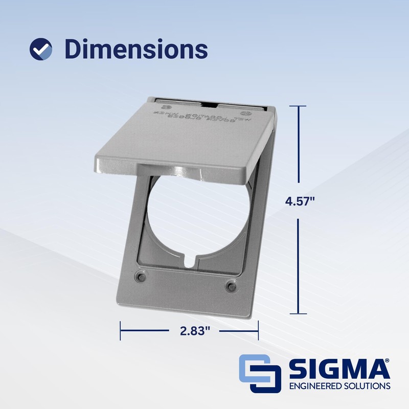 Sigma Electric, Gray Sigma Engineered Solutions 14244 1-Gang Vertical Round