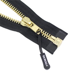 YaHoGa #10 - chamarra separadora de latón con cierre, cremallera de metal resistente para chaquetas, abrigos de costura, manualidades, 36" 1pc, 1