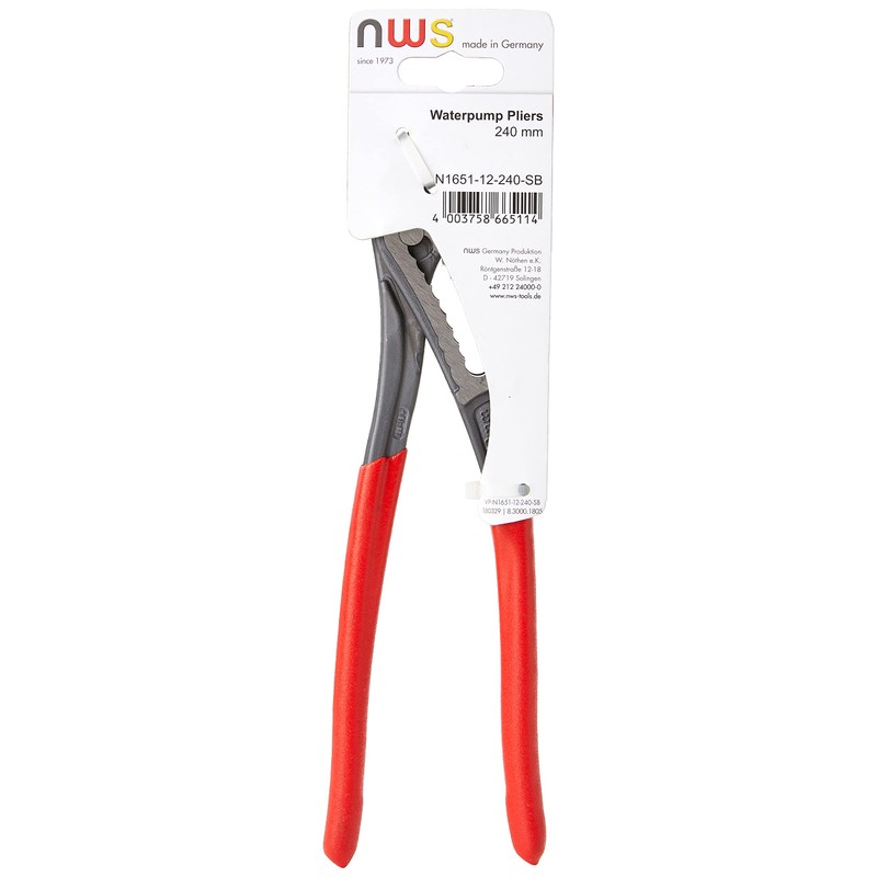 Nws 1651-12-240-SB CLASSICPLUS WATERPUMP Pliers 240MM, Silver/Red