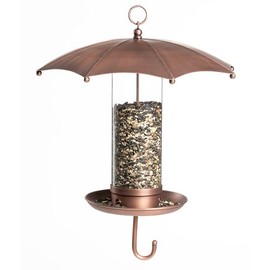 Good Directions BF114 Rainy Day Umbrella-Inspired Bird Feeder, Copper Accents, Heavyweight Plexiglass