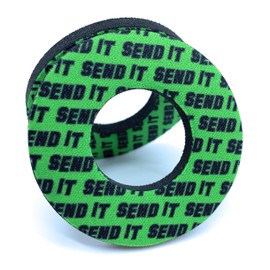 BRAP:30 - Send It Grip Donuts MX and ATV - Donut Handlebar Grips - Dirt Bike, Quad, Bicycle Grip Donut Handlebar Accessories - Unique Hand Grip Cushions (Green)