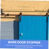 TEHAUX Flat Track Barn Door Stop Durable Zinc Alloy Sliding