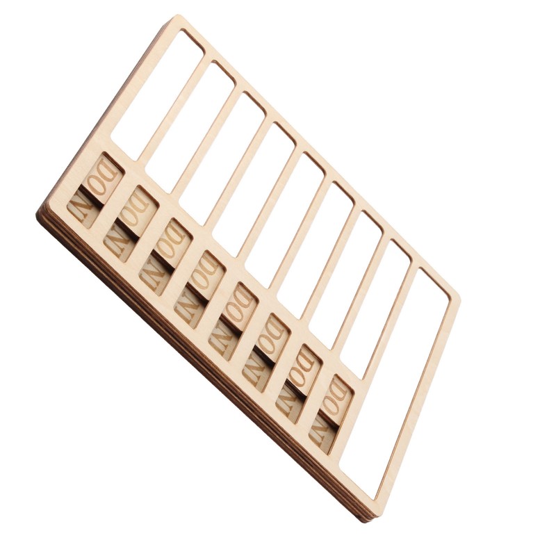 Wooden Task Glossy Sheet Repeatable Writing Portable Daily Chore Planning