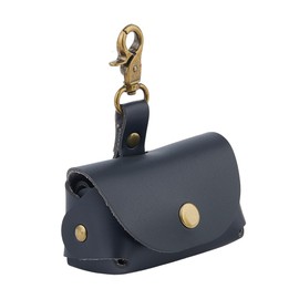 SUPERFINDINGS Black Dog Ring Carrier PU Leather Wedding Ring Cushion Box Pet Ring Carrier Dog Collar Wedding Ring Bag Wedding Ring Holder Bag with Clasps