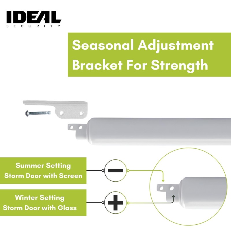 Ideal Security 9910 Bundle Standard Storm Door Closer with Classic