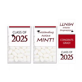 Unbranded 36 2025 Graduation Tic Tac Labels Stickers Party Candy Favors Red
