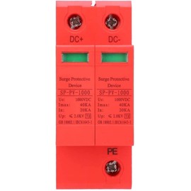 INFRI Voltage Surge Arrester Device, Surge Protective Device DC Photovoltaic Lightning Protector Low-Voltage Arrester DC1000V 2P40KA