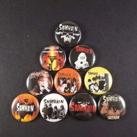 SAMHAIN 1" PIN BUTTON lot Danzig Misfits Initium November Coming Fire