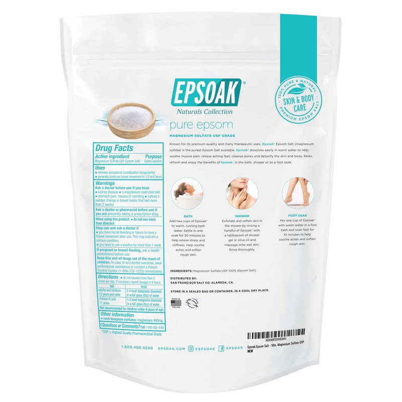 Epsoak Epsom Salt 10 lbs. (Qty. 2, 5 lb. Bags)