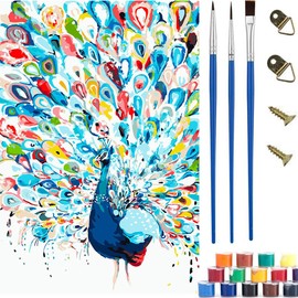 Pintura Numeros Pintar para Adultos, Paint by Numbers 40 * 50cm, con Pinturas Acrílicas y Lienzo para Pintar, con 3 Pinceles, Sin Arrugas Enrollada Cuadros Decorativos,Juego Manualidades Pintura