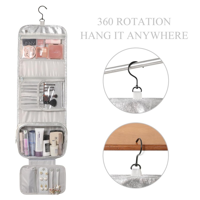 Toiletry Bags, Bright silver, Travel & Storage