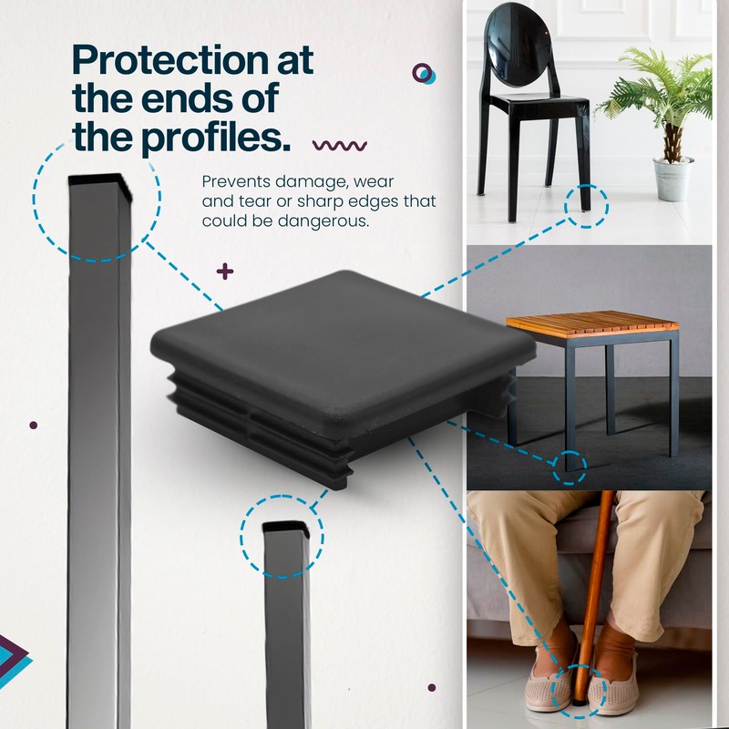DOJA Barcelona | Profile End Caps | 41 x 41