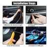 EL Wire Interior Car LED Strip Lights, USB Car Neon