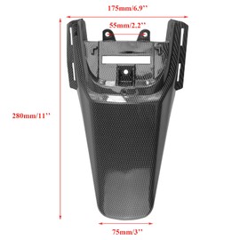 PRO BAT 7 PCs CRF50 Plastic Carbon Fiber Fender Kit XR50 Fairing Fender Kit Motorcycle Complete Fender Fairing Body Work Kit Fit for CRF 50 XR 50 SDG SSR 107 110 125 Pit Dirt Bike, Black
