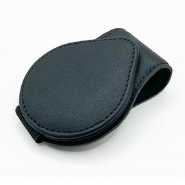 Remarks Japan Car Glasses Holder Sunglasses Holder, Stylish, Magnet, Storage, Sun Visor, For Cars, Compact, PU Leather, Black