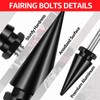 AEEAST Motorcycle Fairing Bolts Black Windshield Screws Comaptible for Harley