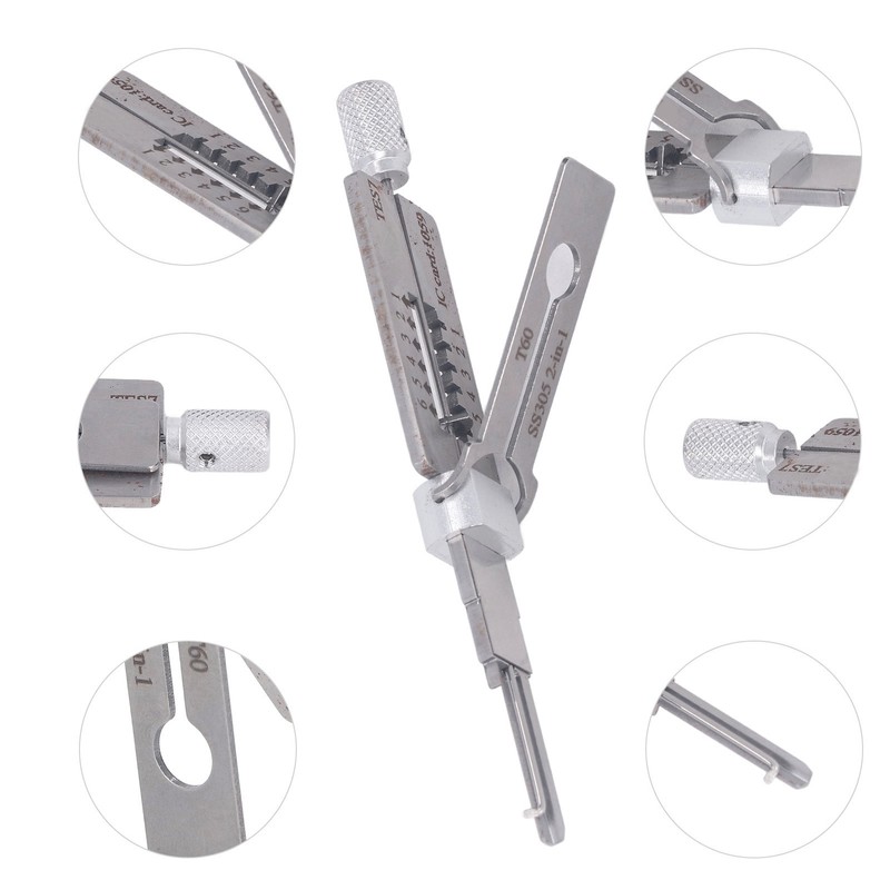 2 in 1 Decoder Tool Hook and Pickup Set Stainless