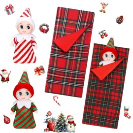 TAXTYHRE Christmas Elf Accessories, Dolls Christmas Elves, Christmas Elf Gnome Doll, with Christmas Elf Sleeping Bag, Christmas Dolls Decorations, for Elf Doll Accessories (A)