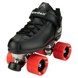 Riedell Dart Roller Skate - Quad Roller Speed Skates | Black | Size 14