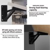 Folding Support Hinges, 80 Degree Spring Loaded, Black Metal Cabinet