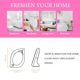 Air Freshener for Home, 4 Pack, Peach, Odor Eliminator for Small Area Closets Bathroom Pets Strong Odor, Up to 120 Days