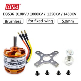 DYS D3536 910KV/1000KV/1250KV/1450KV 5.0mm Brushless Outrunner Motor 2-4S for Multicopter RC Aircraft Fixed-Wing UAV (D3536 1000KV)
