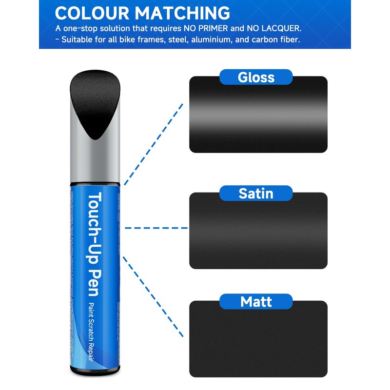 Carbon Smoke Gloss (TK004-SG) Bike Touch Up Paint Compatible with