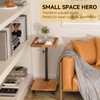 XNSDXV C Table End Table Adjustable Height, 360°Swivel TV Tray