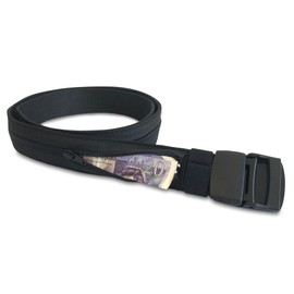 Secure Travel Money Belt with Hidden Security Zip for Money One Size Fits All