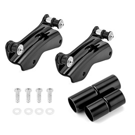 Wsays 4 Point Docking Hardware Kit with 4 PCS Docking Hardware Covers Black Compatible with Harley Touring Street Electra Road Glide Road King 2014-2024
