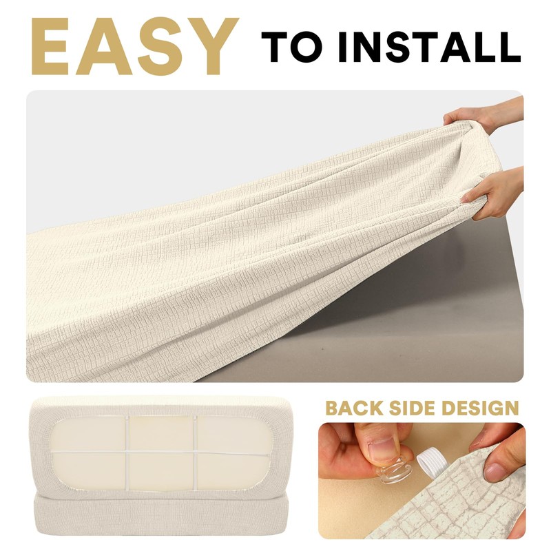 H.VERSAILTEX 100% Waterproof RV Dinette Cushion Covers - Washable Replacement