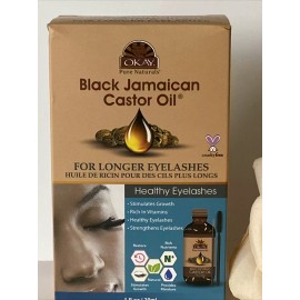 Okay Black Jamaican Castor Oil For Longer Lashes OKAY Pure Naturals 1 Fl Oz / 30 mL