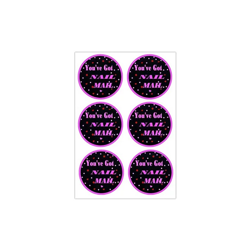 Remarkable Pegatina Para Uñas Nail Mail, 2 Pulgadas Redondas,