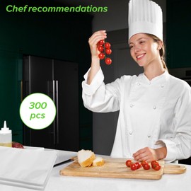 300 Count Pint Vacuum Sealer Bags with BPA Free and Heavy Duty, Vacuum Seal Food Sealer Bags,Great for Food Storage Vaccume Sealer PreCut Bag(6x10 in)