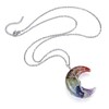 VadiForest Crystal Necklace Crescent Necklace 7 Chakra Necklace Tree Life