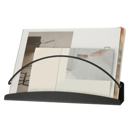 PATIKIL 1 Pack Magnetic File Holder, No Drilling Steel Magnetic Shelf Magazine File Holder Mail Organizer for File Cabinets Refrigerator Whiteboard, Black